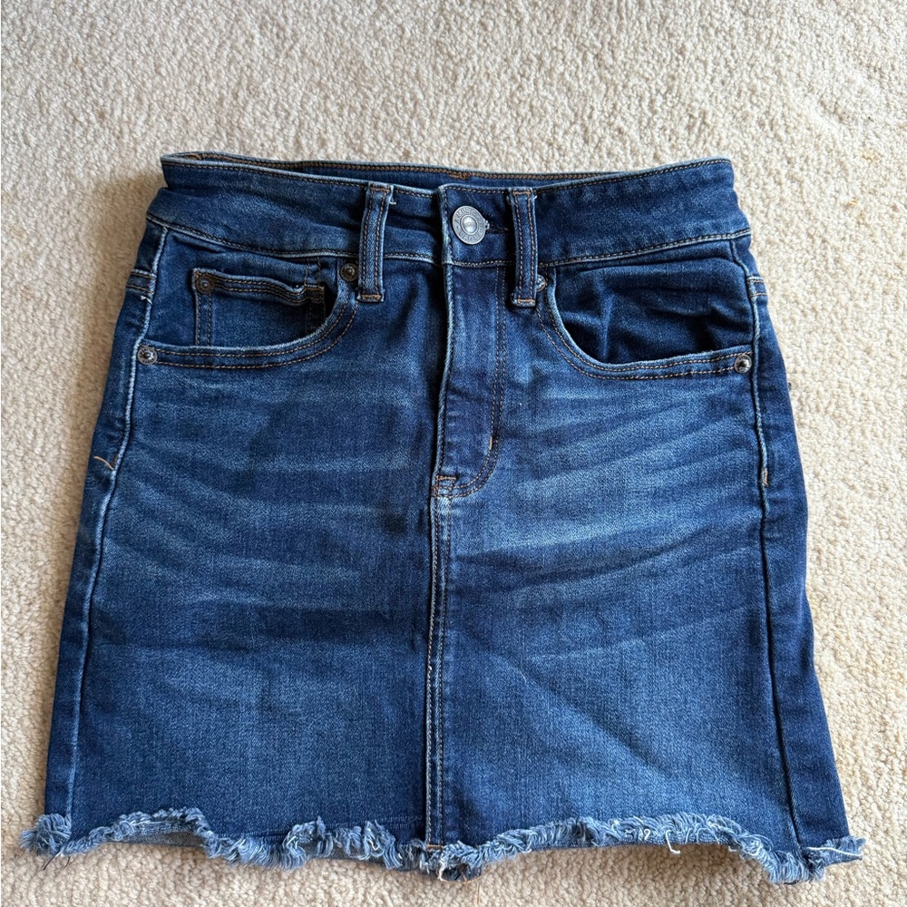 American Eagle Outfitters Blue Pencil Mini Skirt Casual
